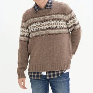 New Sherpa Adventure Gear Devaki Crew Men's Sweater Fair Isle Merino Wool Size S
